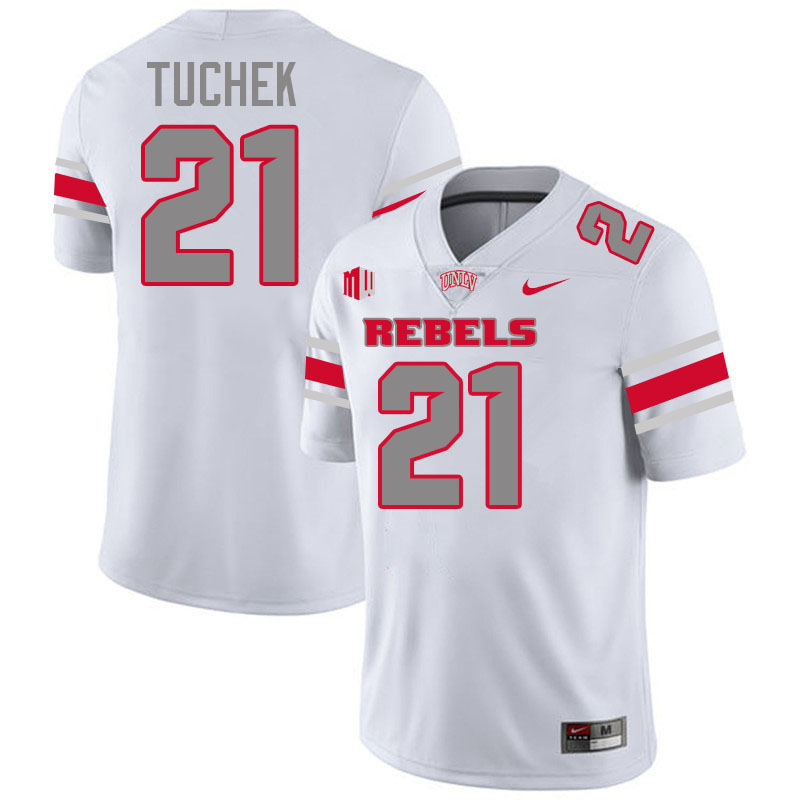 #21 Joshua Tuchek UNLV Rebels College Football Jersey Stitched-White
